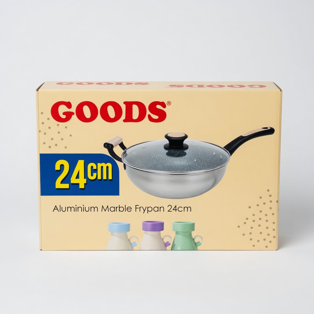 24cm Goods Aluminium Marble Frypan