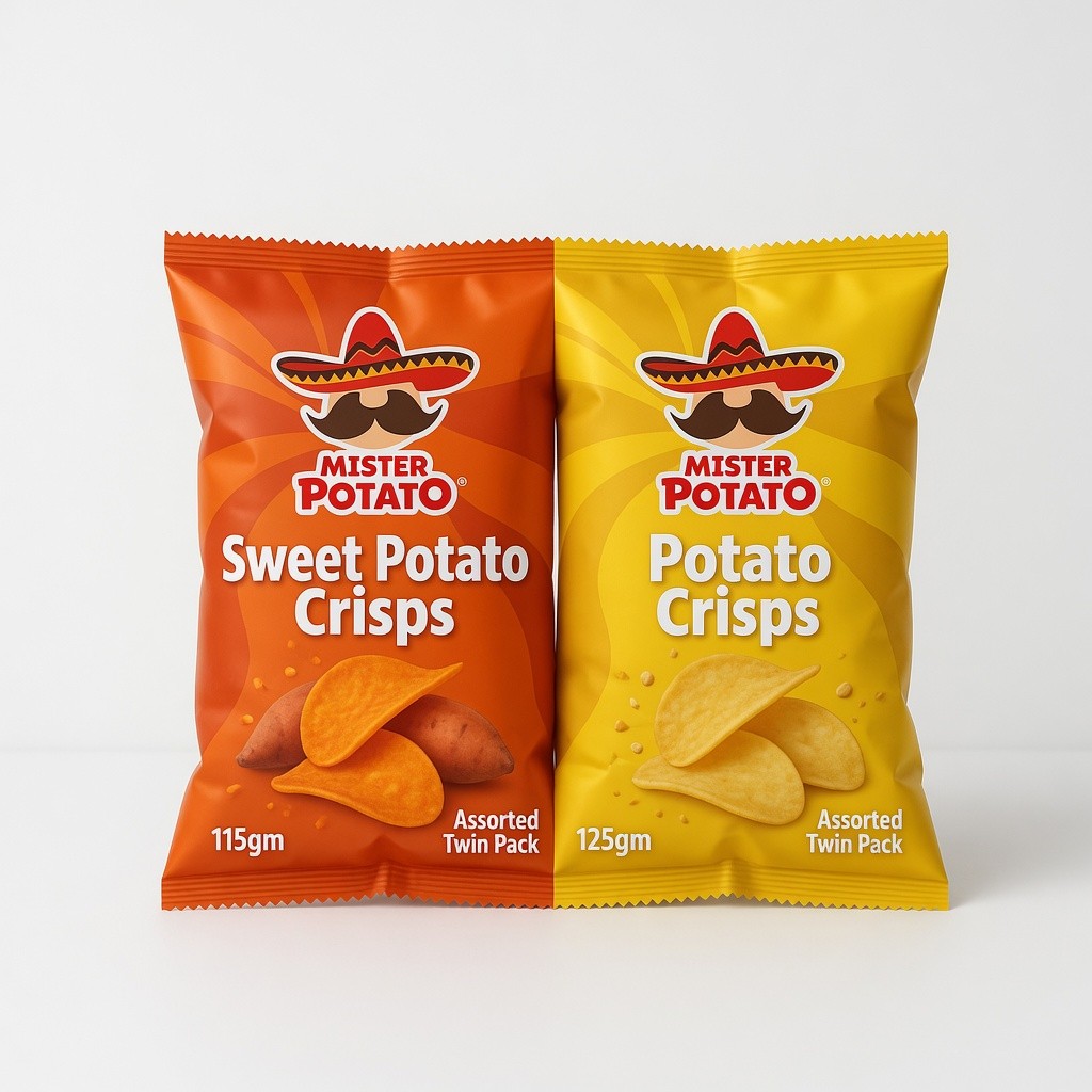 Mister Potato Sweet Potato Crisps/Potato Crisps 115gm/125gm Assorted