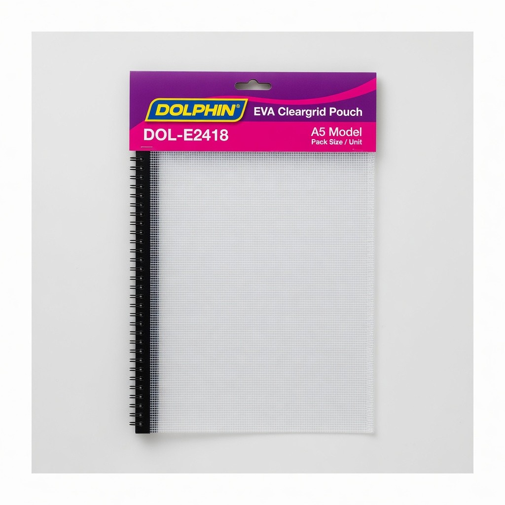 Dolphin Eva Cleargrid Pouch A5 Model: Dol-E2418
