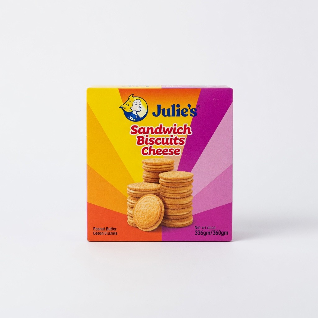 Julie's Sandwich Biscuits 336gm/360gm Cheese/Peanut Butter