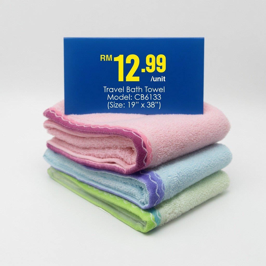 Travel Bath Towel Model: Cb6133 (Size: 19" x 38")