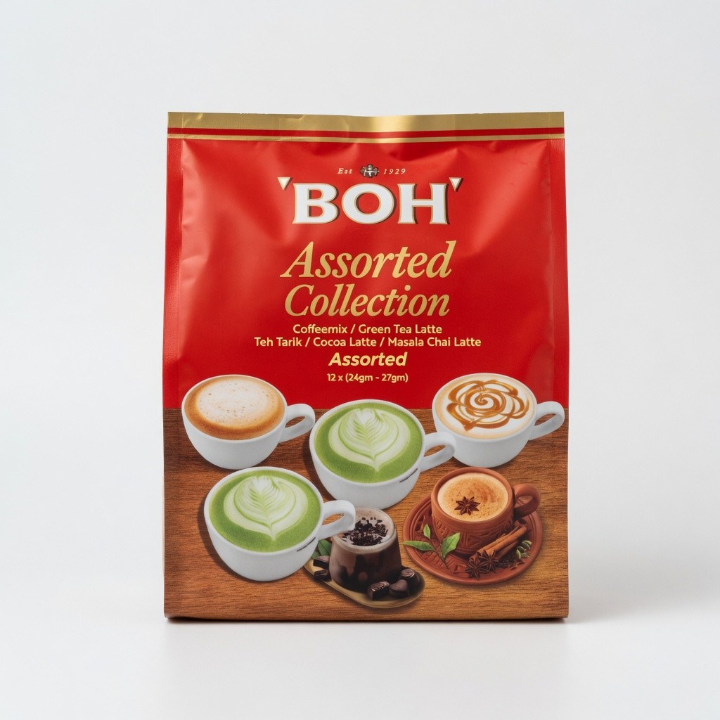 Boh Coffeemix/Green Tea Latte/Teh Tarik/Cocoa Latte/Masala Chai Latte Assorted