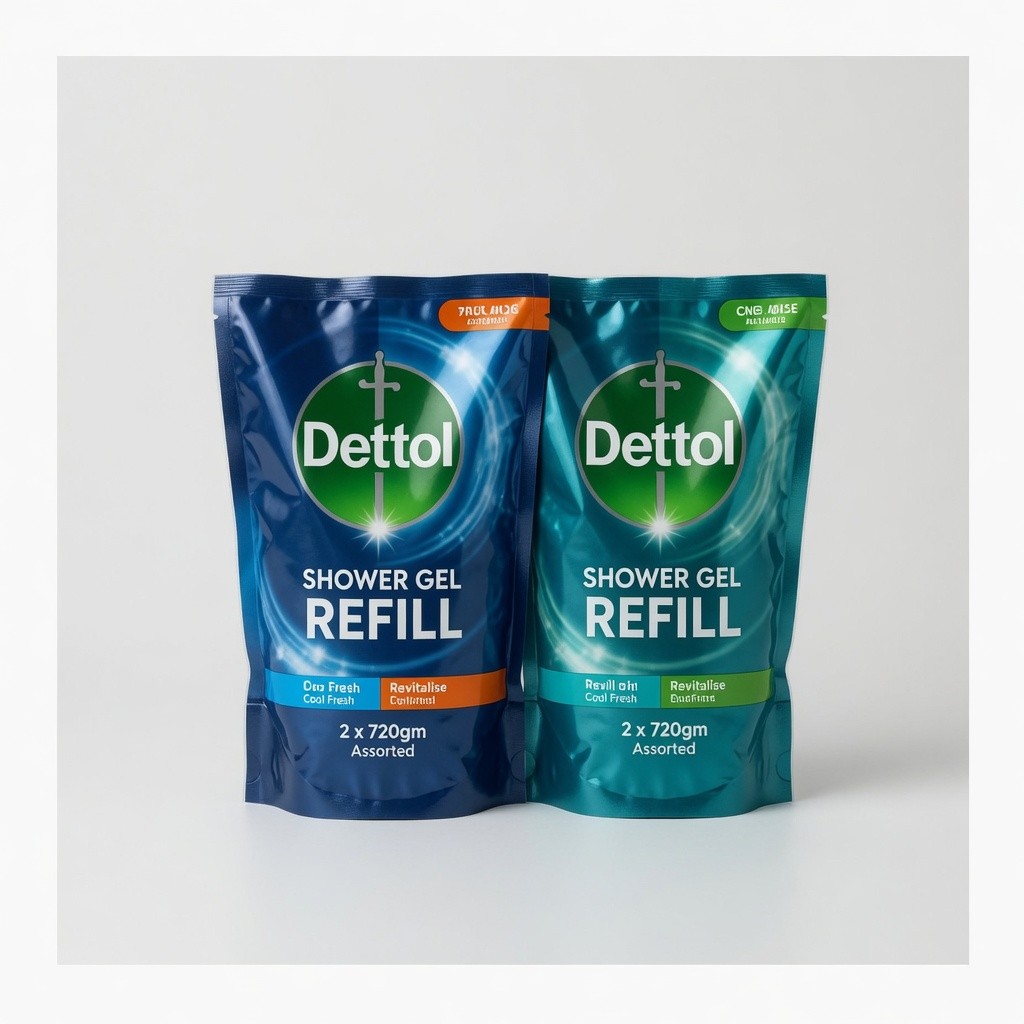 Dettol Shower Gel Refill 2 x 720g Assorted