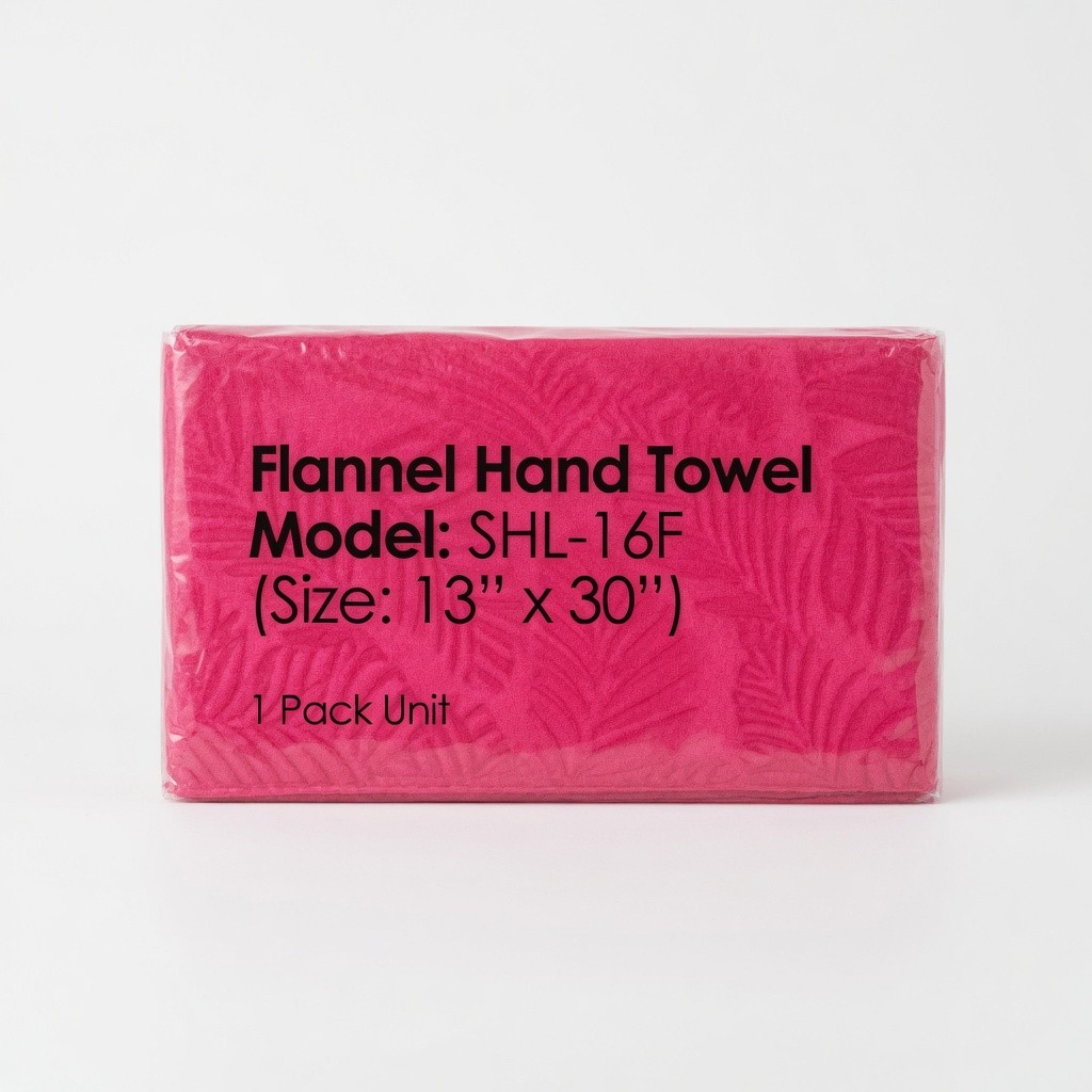 Flannel Hand Towel Model: Shl-16f (Size: 13" x 30")