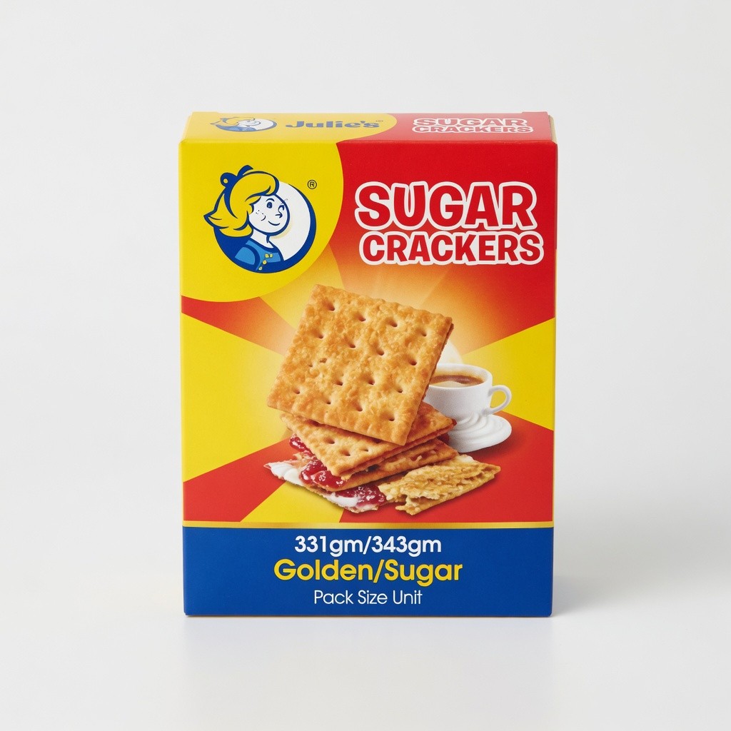 Julie's Crackers 331gm/343gm Golden/Sugar