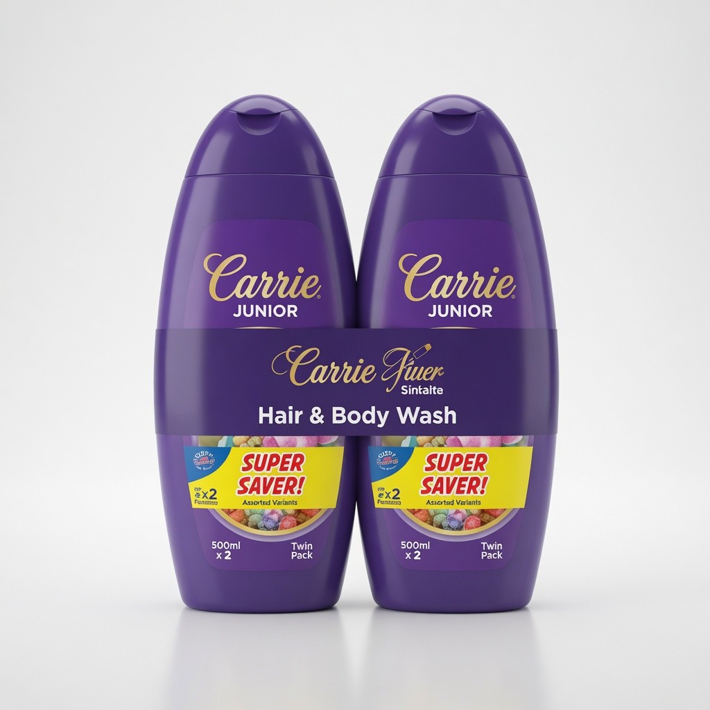 Carrie Junior Hair & Body Wash 500ml x2 (Assorted Variants)