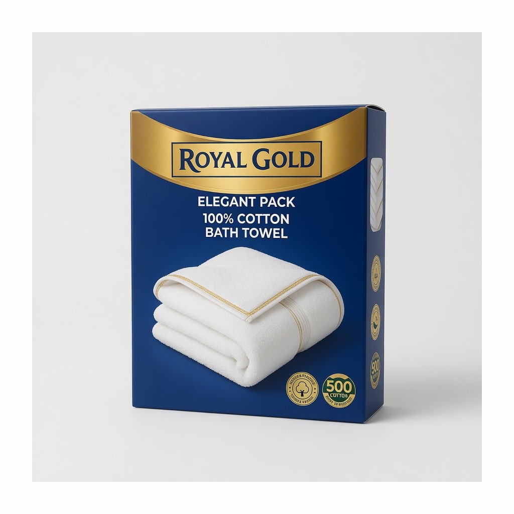 Royal Gold Elegant Pack 100% Cotton Bath Towel