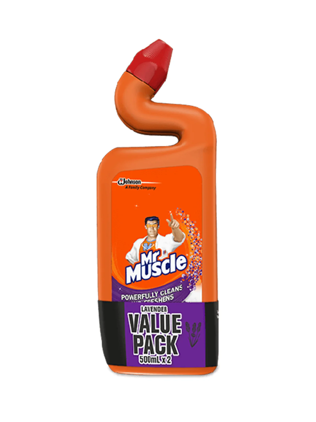 Mr Muscle Adv Toilet Cleaner Lavender 2×500ml