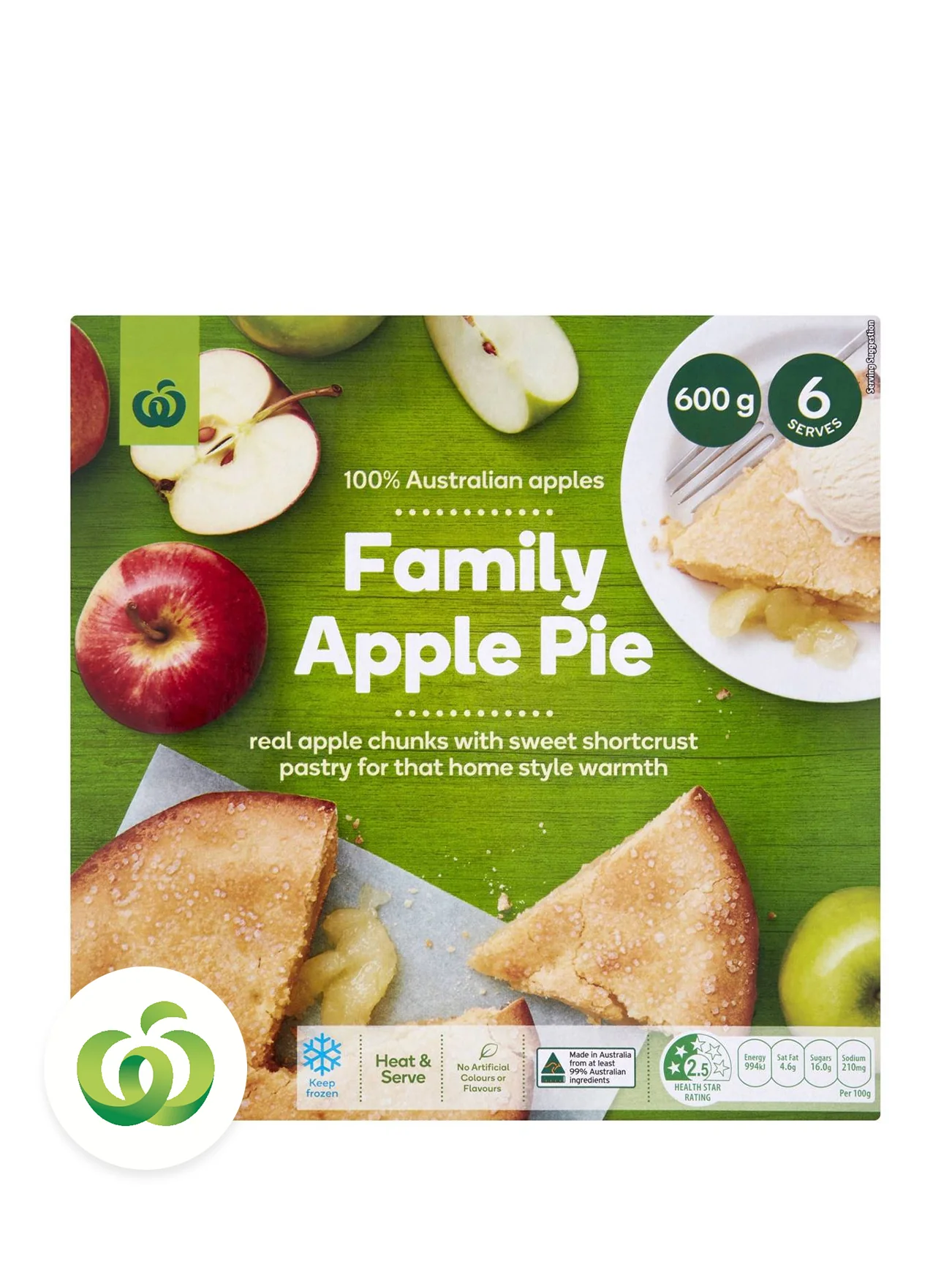 Woolworths Apple Pie Snack 500g