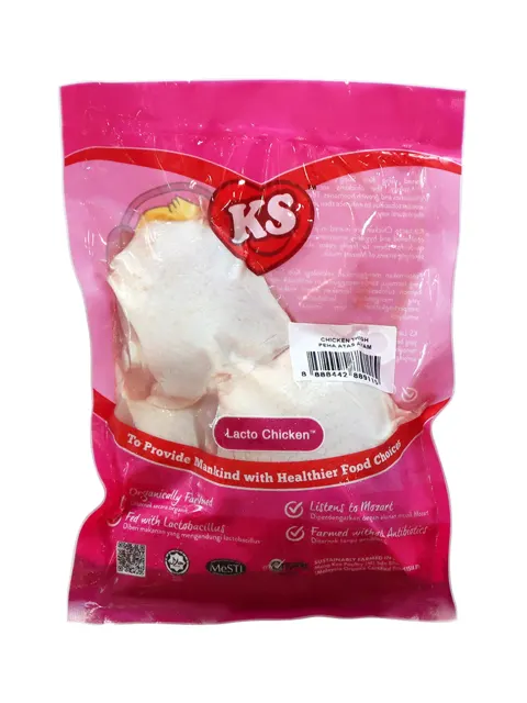 Ks Lacto Organic Chicken Thigh 500g