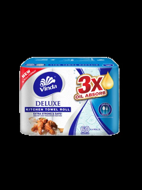 Vinda Deluxe Kitchen Towel Roll 6×60s