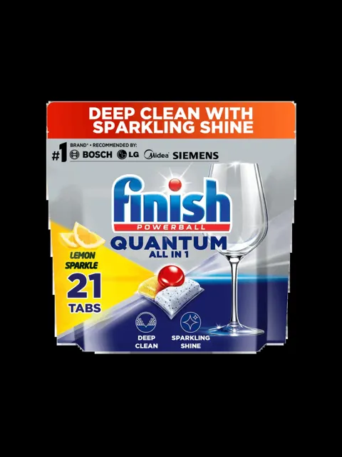 Finish Quantum Dishwasher Tablets Lemon 21 Tabs