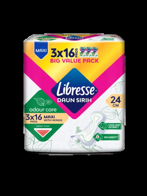 Libresse Daun Sirih O/care Maxi W 24cm 3×16s