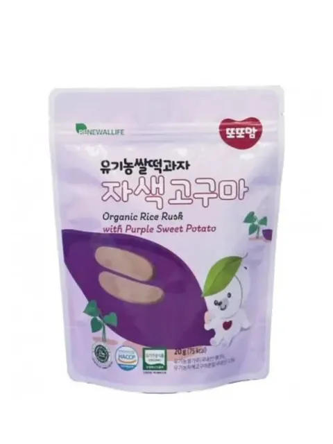 Renewallife Organic Rice Rusk Sweet Purple Potato 20g