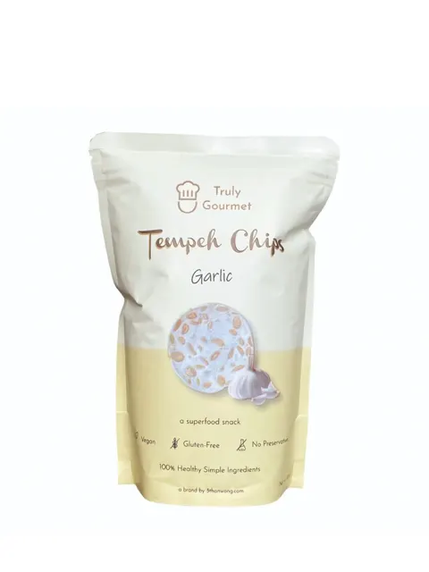 Truly Gourmet Tempeh Chips Garlic 80g