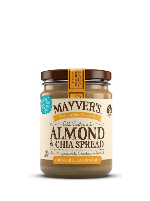 Mayvers Almond & Chia Spread 240g