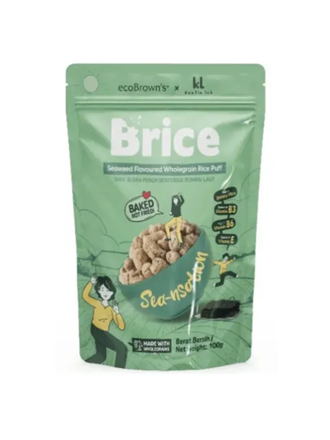 Ecobrown's Brice Rice Puff Seaweed 100g