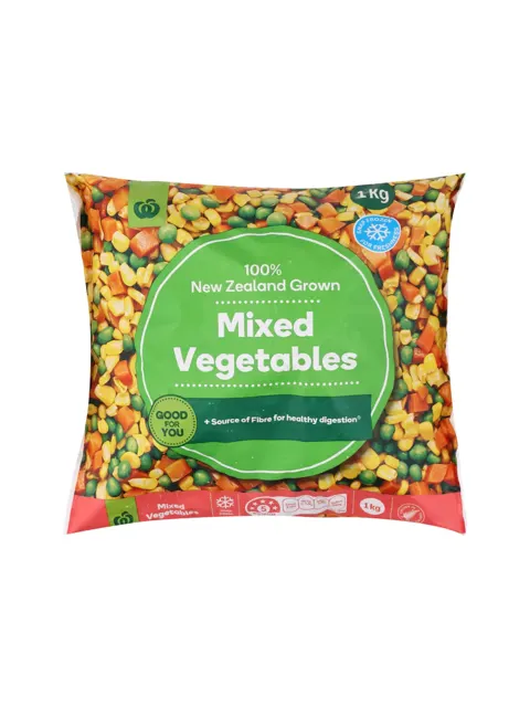 Woolworths Frozen Mix Vegetables 1kg